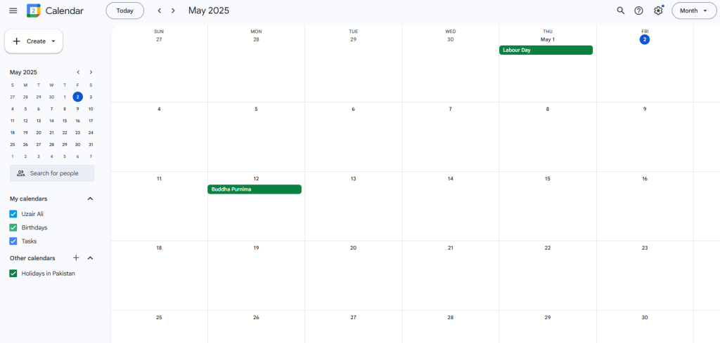 google calenders